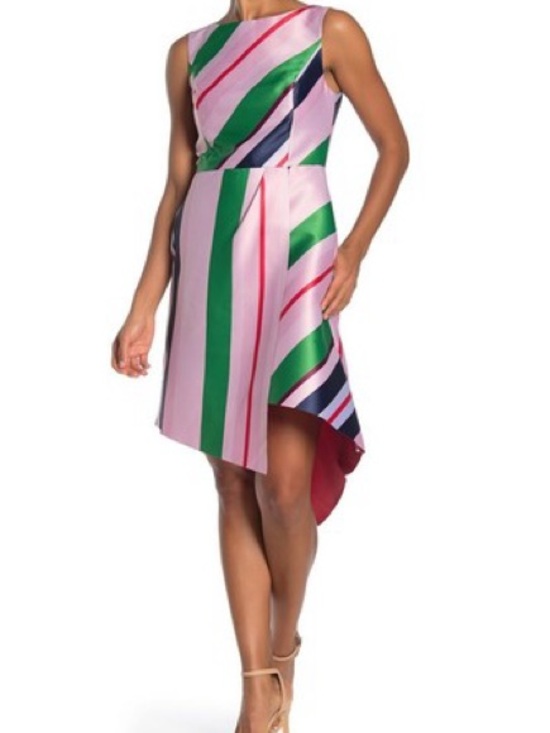Ted Baker Dresses & Skirts - Ted Baker London Bay of Honor Stripe Asymmetrical Hem Dress Size Ted's 5